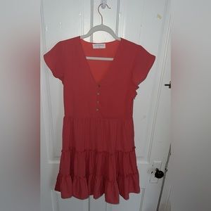 Boutique coral pink dress. Size small